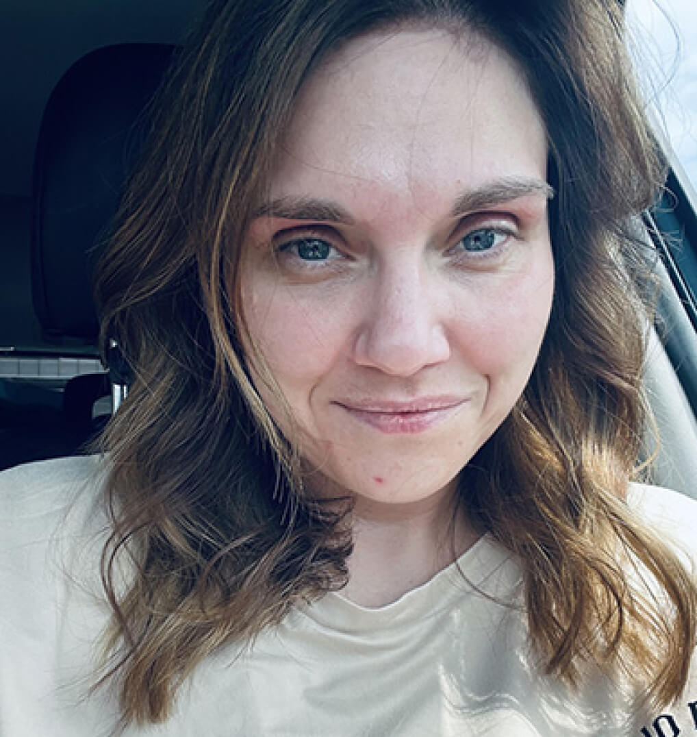 Woman posing with a look of determination