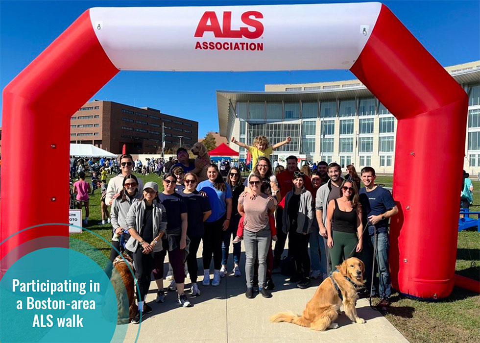 Amylyx employees at a Boston-area ALS walk.
